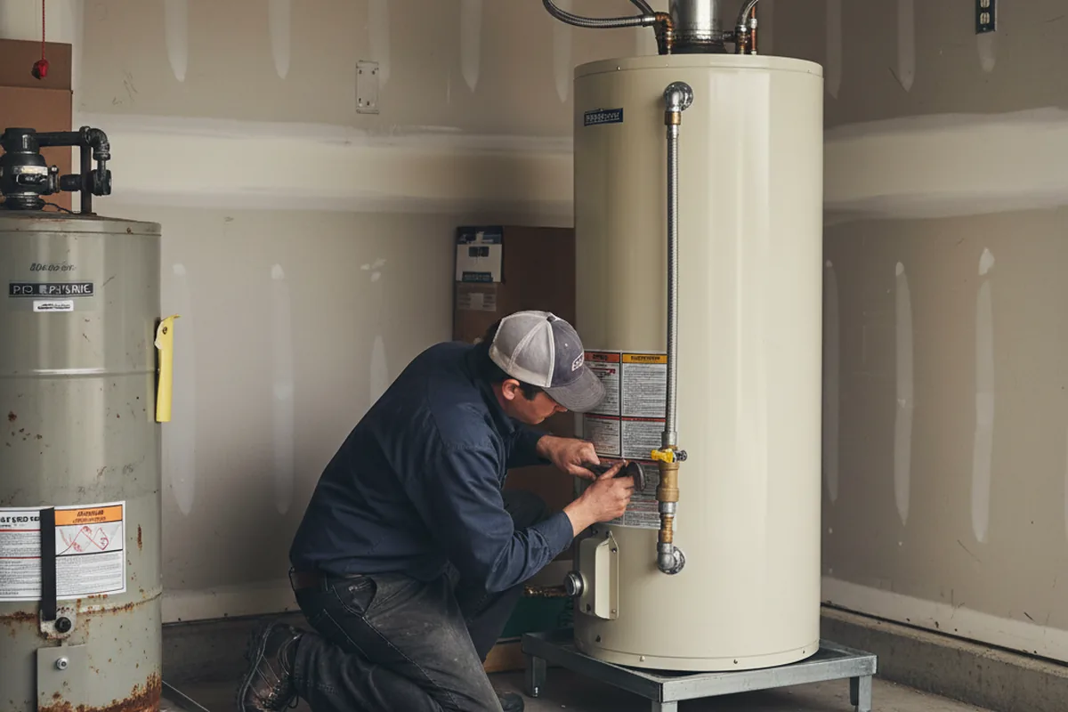 Water heater and shutoff valve replacement in Odenton